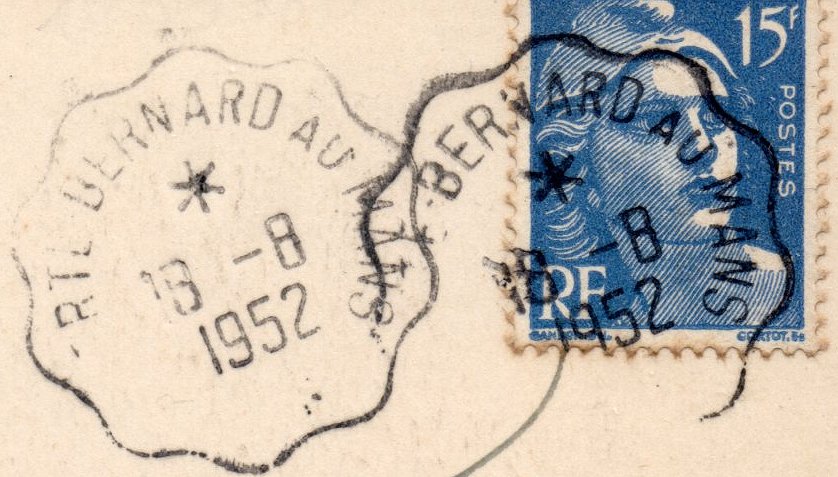 Courrier-Convoyeur La Ferté-Bernard au Mans 1952 (postcard of Changé